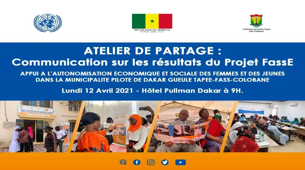 Atelier de communication des résultats du projet FassE, le lundi 12 Avril 2021 Hotel Pullman à partir de 09h00
