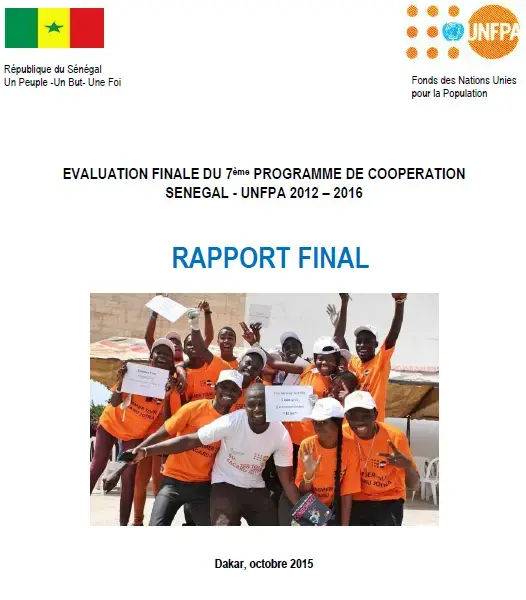 Evaluation finale du  7éme programme de coopération Sénégal-UNFPA 2012-2016 